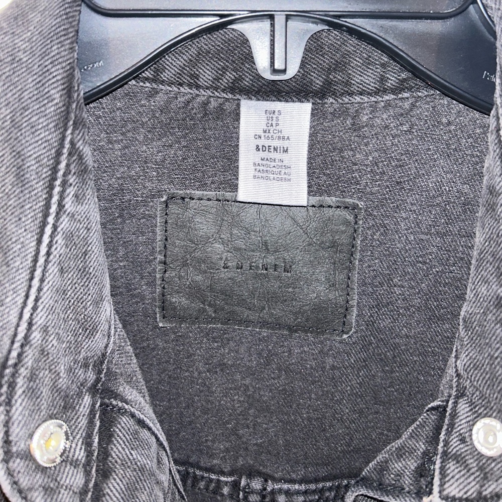 &Denim Black jeans Shacket Jacket - Picture 2 of 3
